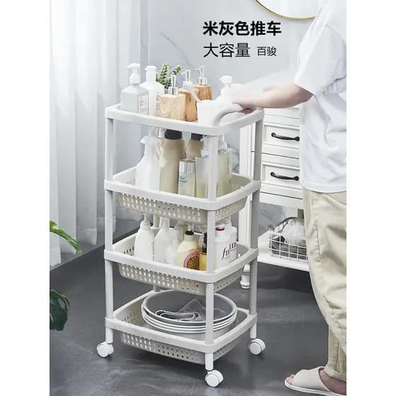 Simples engrossado lanche rack multifuncional carrinho com fenda Multi-camada frutas vegetais cozinha cesta de vegetais