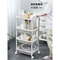 Simples engrossado lanche rack multifuncional carrinho com fenda Multi-camada frutas vegetais cozinha cesta de vegetais