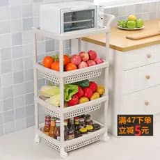 Rack de vegetais rack de armazenamento móvel rack de frutas prateleira de cozinha suprimentos carrinho de prateleira de