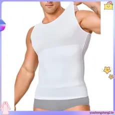 Treinador De Cintura Regata Masculina E # 39 ; s-Molda A , Reduz Medidas , Esconde Barriga , Abdômen De Alta Compressão/