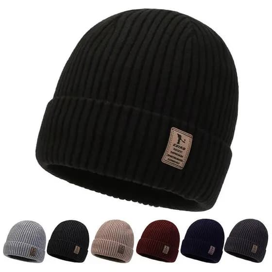 2026 novo estilo chapéu de lã chapéu de algodão masculino inverno malha chapéu forro de lã engrossado quente grande circ