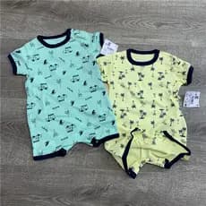 Comércio exterior roupas infantis meninos meninas bebê verão roupas de bebê puro algodão macacão ombro botão macacão