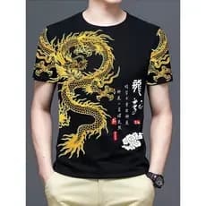 Camiseta masculina verão roupas masculinas tamanho grande seda gelo manga curta 2026 novo estilo em torno do pescoço est