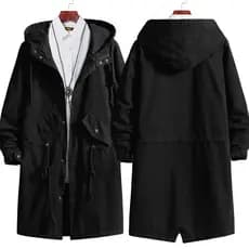 Jaqueta corta-vento de algodão puro de comprimento médio impressa moda casaco Anime masculino feminino primavera outono
