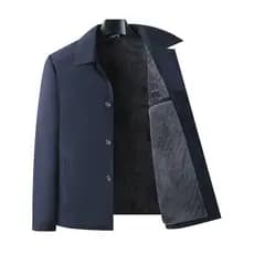 Pai roupas de inverno forro de lã engrossado casaco de algodão casaco de meia-idade jaqueta masculina outono inverno de