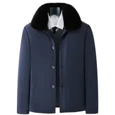 Jaqueta acolchoada de algodão masculina de meia-idade, roupas de inverno para pai, jaqueta grossa acolchoada de algodão,