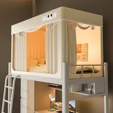 Palite dormitório estudantil Blackout cama cortina novo estilo único beliche superior dormitório beliche inferior tudo i