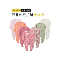 Macacão de bebê primavera verão com zíper macacão de bebê puro algodão macacão de bebê Casual roupas infantis
