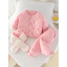 Crianças roupas infantis forro de lã acolchoado roupas terno outono inverno meninas médio pequeno crianças bebê acolchoa