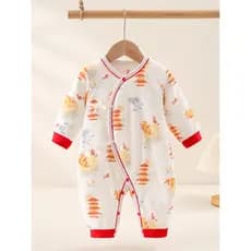 Roupas para recém-nascidos, macacão para bebês recém-nascidos, primavera outono inverno, algodão puro, quente, manga com