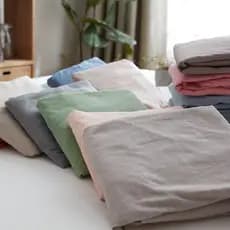 Yueguang Têxteis para casa Lençol de casal de algodão lavado Peça única Simples Algodão Cor sólida Lençol Capa de cama P