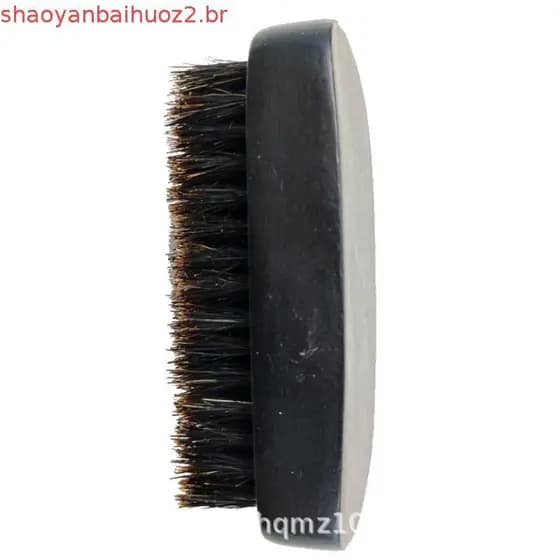 Kit de Escova para Barba Masculina com Pente de Madeira de Pera e Escova para Barba 100% de Cerdas de Javali e Conjunto