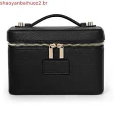 Bolsa de Maquiagem HiTotes para Mulheres, Estojo de Cosméticos em Couro, Bolsa de Viagem para Produtos de Higiene Pessoa
