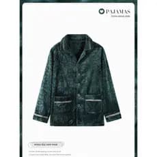 Pijamas de flanela masculinos de uma peça outono inverno Coral velo roupas masculinas velo engrossado jaqueta quente rou