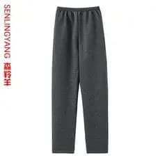 Calças de pijama masculinas, sanduíche de algodão fino, algodão de ar quente, outono inverno, meia-idade, pai idoso, eng