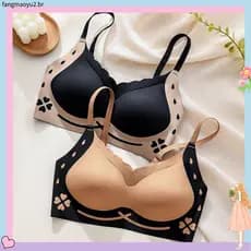 Roupa interior sem costura feminina seios pequenos reunindo Pull-up levantamento suporte Anti-flacidez seios sem anel de