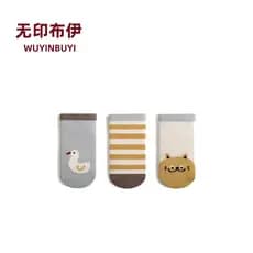 Muji Buyi Meias de chão para bebês, primavera outono inverno, cola interna de fundo inteiro, antiderrapante, desossada,