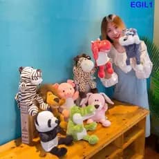 EGIL1 Fantoche De Mão Animal Bebê Coelho Jogo Luva Contando História Pai-Filho Crianças Fantoches