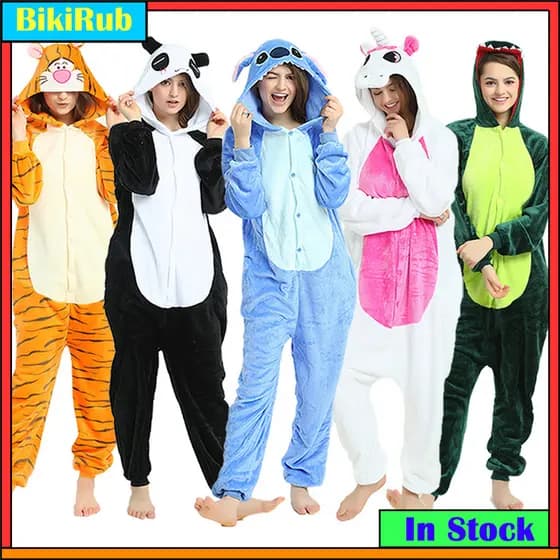 Stitch Unicórnio Girafa Onesies Dos Desenhos Animados Animal Onesie Mulheres Homens Meninas Meninos Pijamas Halloween En