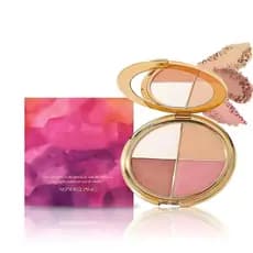 Paleta de Olhos e Maçãs do Rosto, Paleta de Maquiagem com Sombra e Iluminador para Mulheres, Pó de Contorno com Brilho N