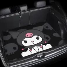 Tapete de porta-malas de carro Kuromi, tapete de carga antiderrapante e fácil de limpar, tapete organizador de interiore