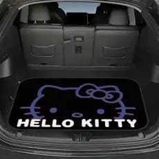 Tapete de porta-malas de carro Hello Kitty de 1 peça, tapete de porta-malas antiderrapante e fácil de limpar, tapete de