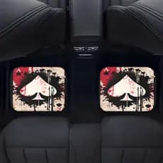 Tapetes de carro impressos com cartas de jogo 3D, tapetes de proteção traseiros dianteiros, adequados para carros 95%.