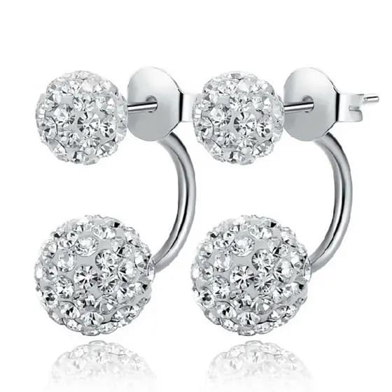 Brincos femininos de prata 925 italianos originais, brincos de joias da moda coreana