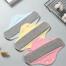 ADAMES 6 Unidades De Almofadas De Pano Menstrual , Guardanapo Sanitário Reutilizável Lavável , Forro De Calcinha Macio D
