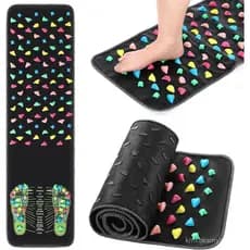 Tapete de Massagem para os Pés TrelaCoFootMassageMatReflexologyWalkStoneRoadFootMassageAcupointMat para Acupressão, Rela