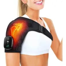 Almofada Térmica para Ombro ERHIVORA com Massagem, Itens Elegíveis para FSA, Envoltório Térmico para Ombro sem Fio para