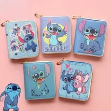 Bonito Dos Desenhos Animados Anime Ponto Carteira Kawaii Zíper Crianças Lilo E Moeda Bolsa Aniversário Presente De Natal