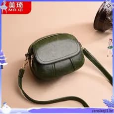 16.6.000 Pessoas Coleção Meiqi Genuíno Mini Bolsa Pequena Feminina 2026 Novo Estilo Moda Retro Textura de Couro Pequena