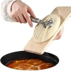 Utensílio para cortar cebola, cortador de cebola, raspador de aço inoxidável, utensílio de cozinha - raspador de macarrã