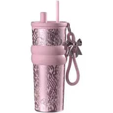 Copo Térmico TravelTumbler de 24oz em Aço Inoxidável com Tampa e Canudo, Garrafa de Água Isolada à Prova de Vazamentos p