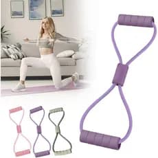 Faixa de Resistência com Alças, Faixa de Alongamento em Forma de 8 para Exercícios de Corpo Inteiro, Treinamento de Forç
