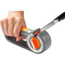 Afiador de facas de cozinha, afiador multifuncional 6 em 1, afiador manual equipado com haste de afiação, disco de diama