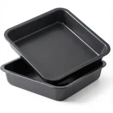 Assadeira Quadrada Antiaderente de 8 Polegadas, Assadeira Resistente à Ferrugem para Bolos, Brownies e Lasanha, Lavável