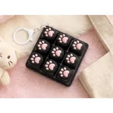 Chaveiro Mecânico De Pata De Gato , 9 Slots-Brinquedo De Silicone Macio Para Alívio Do Estresse