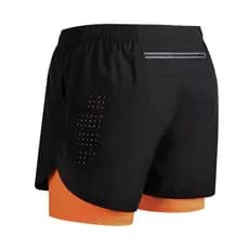 Shorts de corrida masculino esportes maratona pista e campo calças de três pontos verão shorts forrados finos