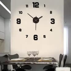 Relógio De Parede Digital De Design Moderno DIY Silencioso Decoração De Sala De Estar Sem Furos
