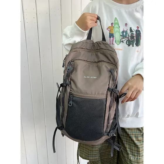 Nova mochila menina estilo bonito saco de escola Retro estudante universitário mochila lazer viagem mochila feminina IJD