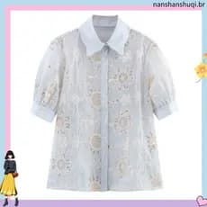 Vestido Moda Evangélica 100% Algodão Botões Bordado Cinto