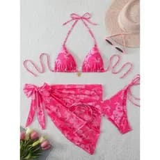 2026 Novo produto dividido maiô feminino Halterneck amarrado dividido praia Halter maiô biquíni três conjuntos lyh777.br