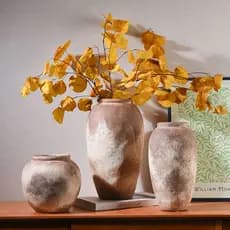 2026 Novos produtos Vaso de cerâmica Retro Vaso de cerâmica Estilo silencioso Arranjo de flores Arranjo de flores Modelo