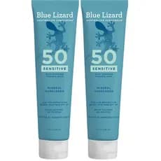 Protetor Solar Mineral BLUE LIZARD, FPS 50+, Tubo, Óxido de Zinco |   Resistente à água |   Sem Fragrância |   Para Pele