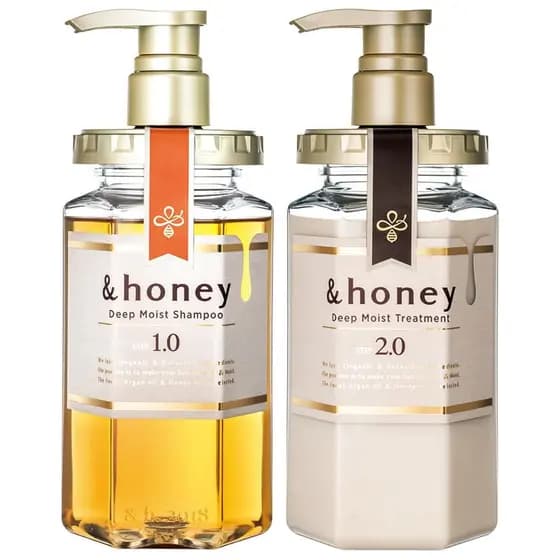 [Produto Original] &honey Conjunto de Shampoo e Condicionador Hidratante Profundo 440mL+450g/14.87fl.Oz+15.69Oz (Conjunt