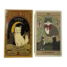 Cartas De Tarô Da Regra Dos Gatos A 78 Oracle English Visions Divination Edition Deck Borad Jogos De Jogo