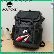 FOUR ONE Masculino Casual Tendência de Negócios Junior High School College Student Schoolbag Grande Capacidade