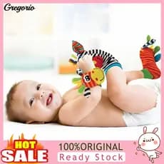 High Contrast Baby Toys Wrist Bell Toy Black White Rattles Socks for Newborns – Infant Brain Development Soft for Boys